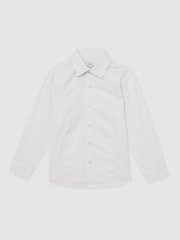Reiss White Marcel Cotton Slim-Fit Dinner Shirt - Image 2 of 5