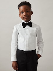 Reiss White Marcel Cotton Slim-Fit Dinner Shirt - Image 3 of 5