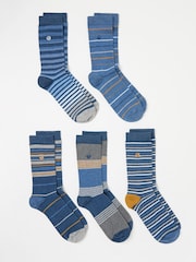 FatFace Multi 5 Pairs of Striped Socks - Image 2 of 2