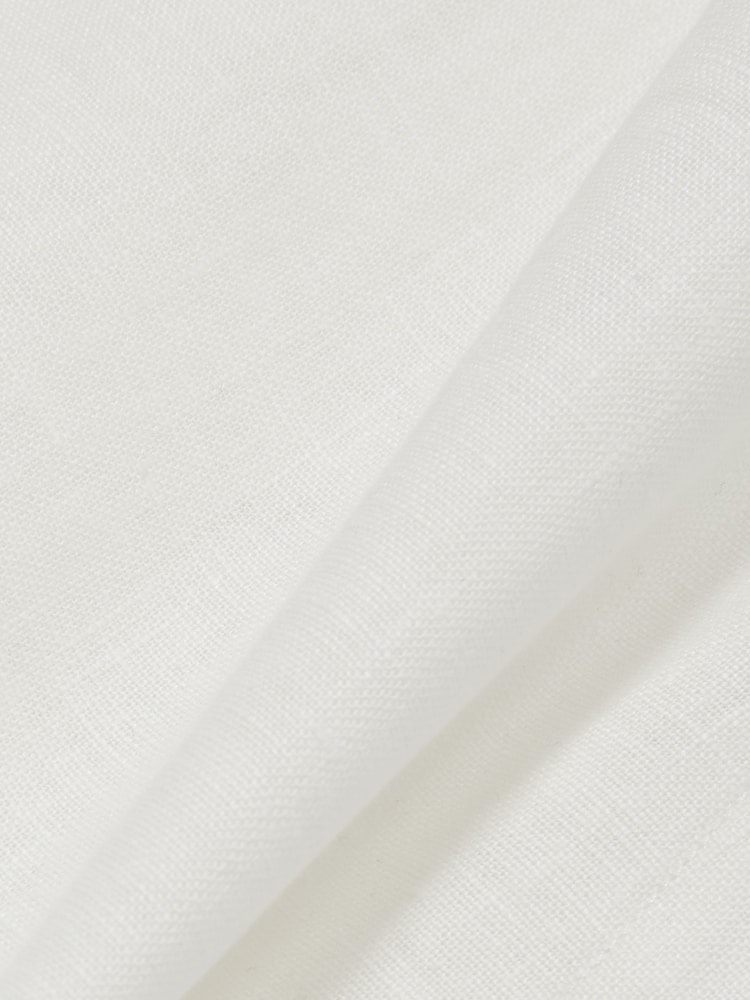 Reiss Ivory Dakota Linen Whipstitch Tie-Strap Midi Dress - Image 5 of 5