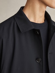 Reiss Navy Raider Textured Blouson Jacket - Image 4 of 6