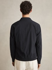Reiss Navy Raider Textured Blouson Jacket - Image 5 of 6