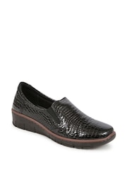 Pavers Black Slip-On Casual Shoes - Image 2 of 4