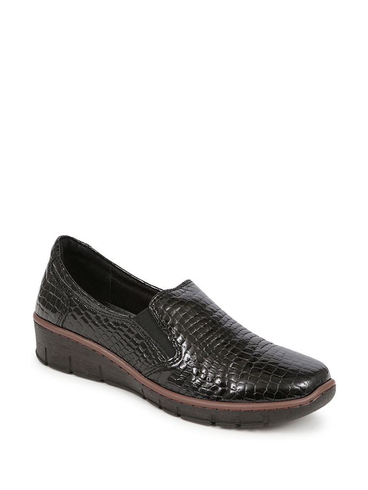 Pavers Black Slip-On Casual Shoes - Image 2 of 4
