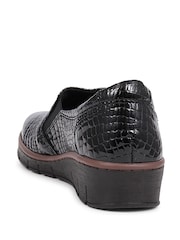 Pavers Black Slip-On Casual Shoes - Image 3 of 4