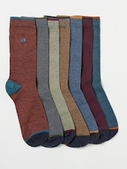 FatFace Multi 7 Pairs of Plain Socks - Image 1 of 2