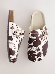 Cow Standard/Wide Fit Forever Comfort® Leather Footbed Clogs - Image 5 of 9