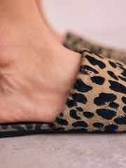 Leopard Forever Comfort® High Cut Square Toe Mules - Image 4 of 9