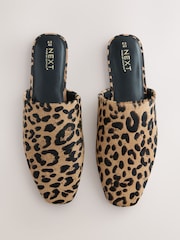 Leopard Forever Comfort® High Cut Square Toe Mules - Image 6 of 9
