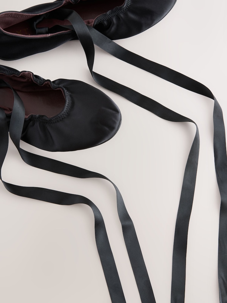 Black Forever Comfort® Wrap Up Ballerina Flats - Image 9 of 9