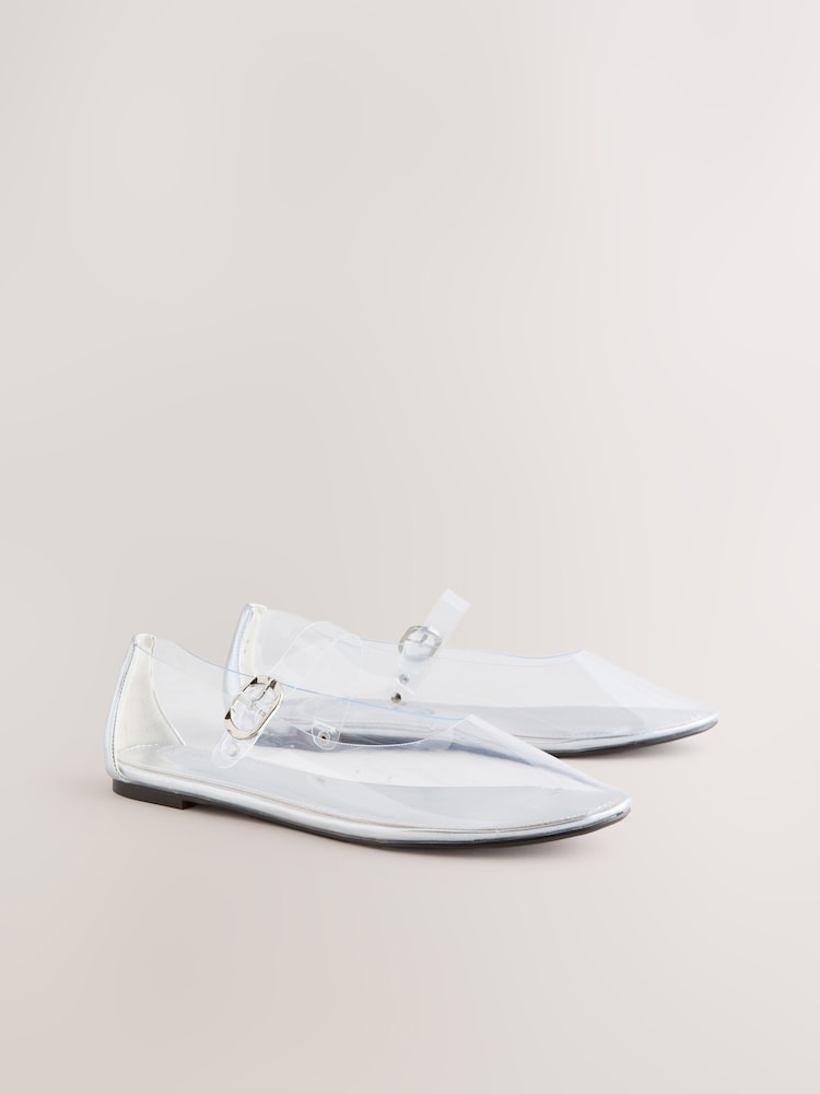 Silver Forever Comfort® Round Toe Vinyl Mary Jane Shoes - Image 11 of 11