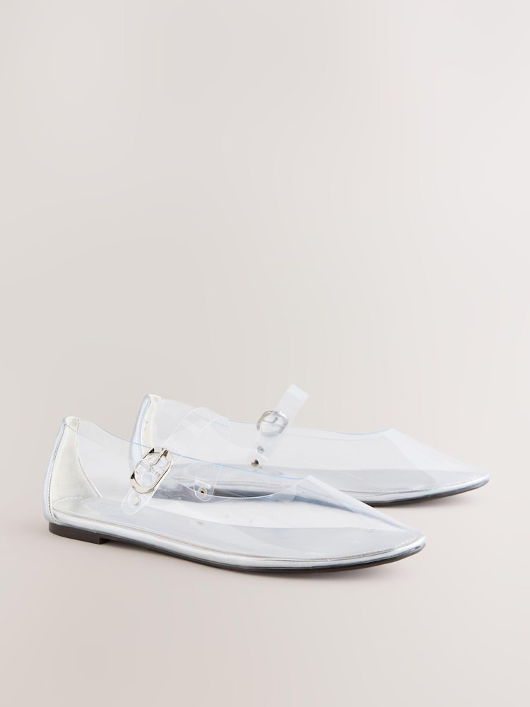 Silver Forever Comfort® Round Toe Vinyl Mary Jane Shoes - Image 12 of 12 Silver Forever Comfort® Round Toe Vinyl Mary Jane Shoes - Image 12 of 12