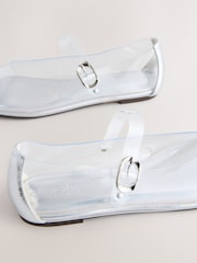 Silver Forever Comfort® Round Toe Vinyl Mary Jane Shoes - Image 9 of 12
