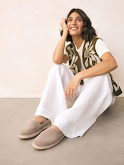 Neutral Forever Comfort® Suede Closed Toe Espadrilles - Image 1 of 9
