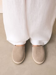 Neutral Forever Comfort® Suede Closed Toe Espadrilles - Image 4 of 9