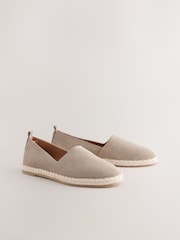 Neutral Forever Comfort® Suede Closed Toe Espadrilles - Image 5 of 9
