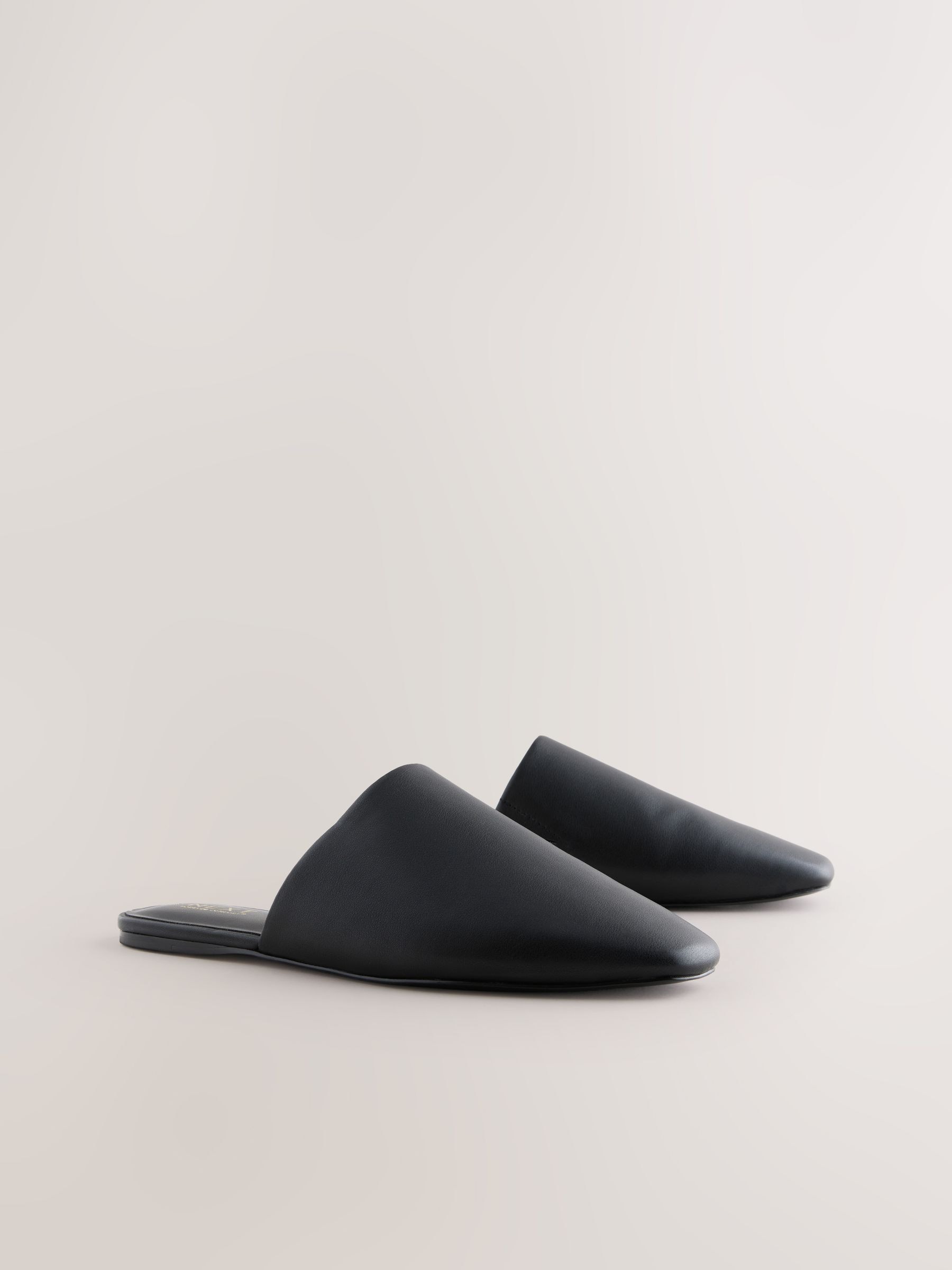Buy Black Forever Comfort® High Cut Square Toe Mules from the Next
