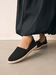 Black Forever Comfort® Suede Closed Toe Espadrilles - Image 1 of 11