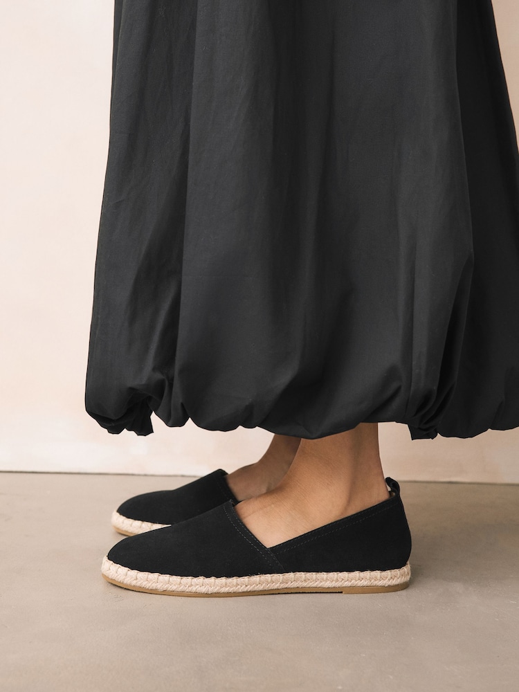 Black Forever Comfort® Suede Closed Toe Espadrilles - Image 2 of 11