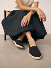 Black Forever Comfort® Suede Closed Toe Espadrilles - Image 4 of 11