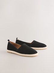 Black Forever Comfort® Suede Closed Toe Espadrilles - Image 7 of 11