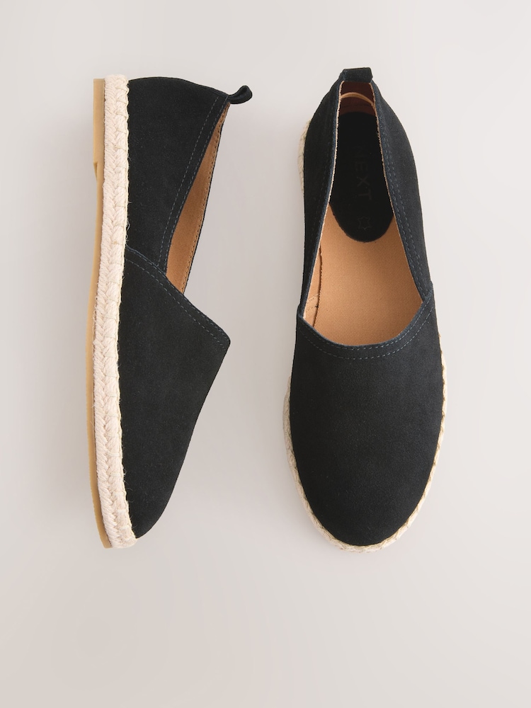 Black Forever Comfort® Suede Closed Toe Espadrilles - Image 9 of 11