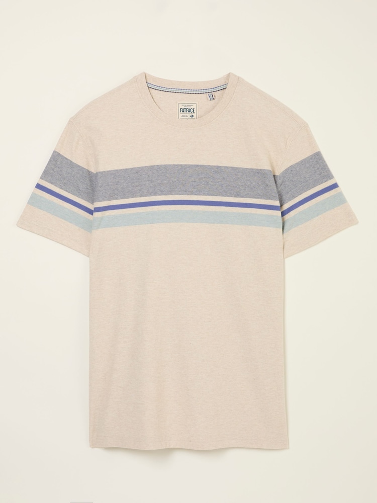 FatFace Natural Kiln Chest Stripe Tee - Image 1 of 1