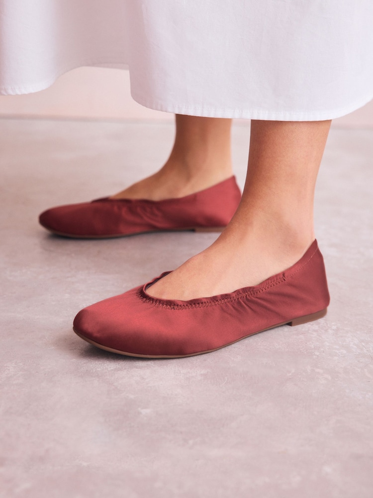 Rose Pink Forever Comfort® Wrap Up Ballerina Flats - Image 2 of 8