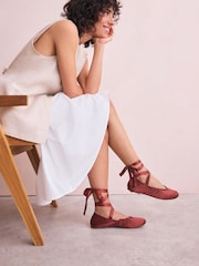 Rose Pink Forever Comfort® Wrap Up Ballerina Flats - Image 3 of 8