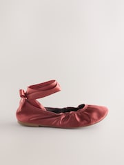 Rose Pink Forever Comfort® Wrap Up Ballerina Flats - Image 6 of 8