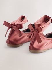 Rose Pink Forever Comfort® Wrap Up Ballerina Flats - Image 7 of 8