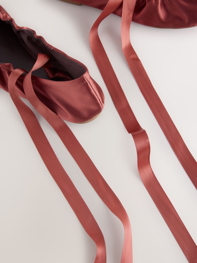 Rose Pink Forever Comfort® Wrap Up Ballerina Flats - Image 8 of 8
