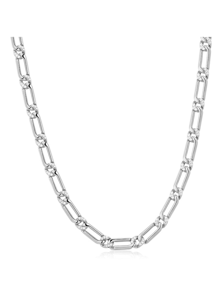 Luv Aj Silver Tone The Pave Link Necklace - Image 1 of 4