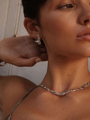 Luv Aj Silver Tone The Pave Link Necklace - Image 3 of 4