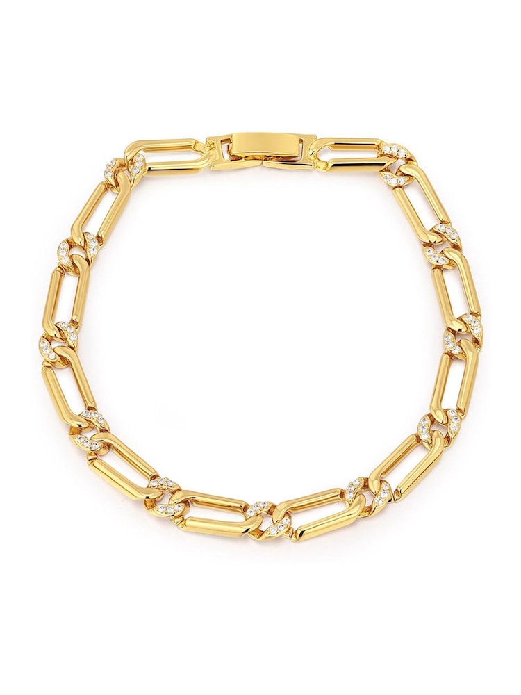 Luv Aj Gold Tone The Pave Link Bracelet - Image 1 of 1