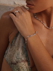 Luv Aj Silver Tone The Pave Link Bracelet - Image 3 of 3