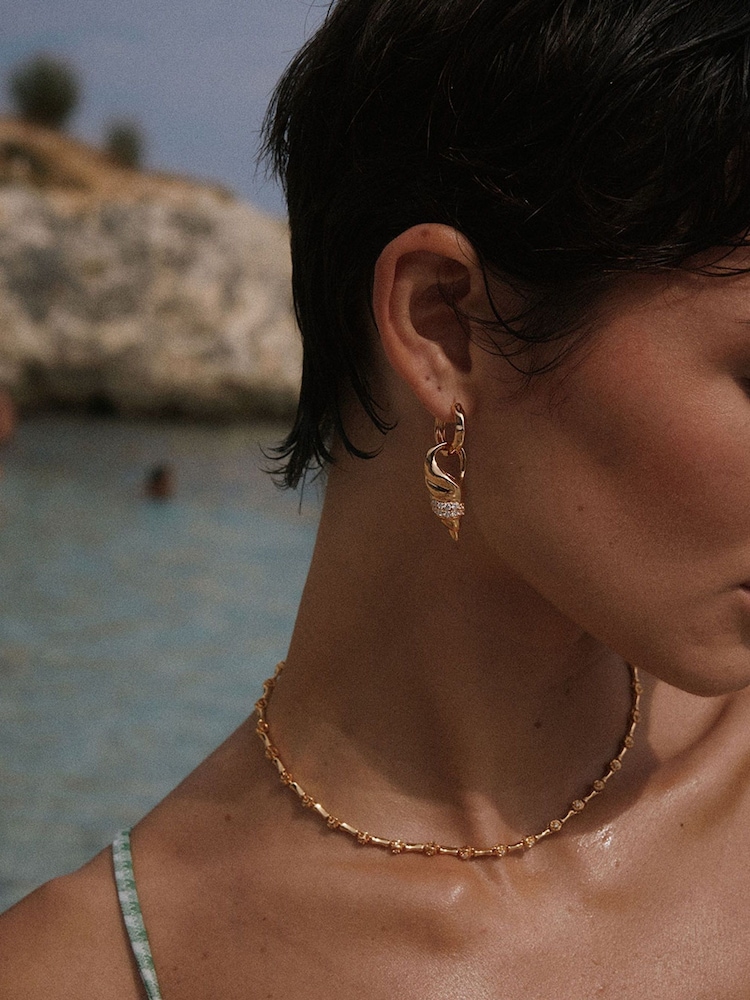 Luv Aj Gold Tone The Pave Link Necklace - Image 2 of 5
