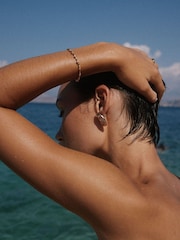 Luv Aj Gold Tone The Coquille Studs Earrings - Image 4 of 5