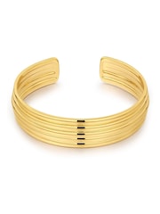 Luv Aj Gold Tone The Ridged Positano Cuff Bracelet - Image 1 of 4
