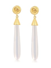 Luv Aj Gold Tone The Coquille Stone Drop Studs Earrings - Image 1 of 4