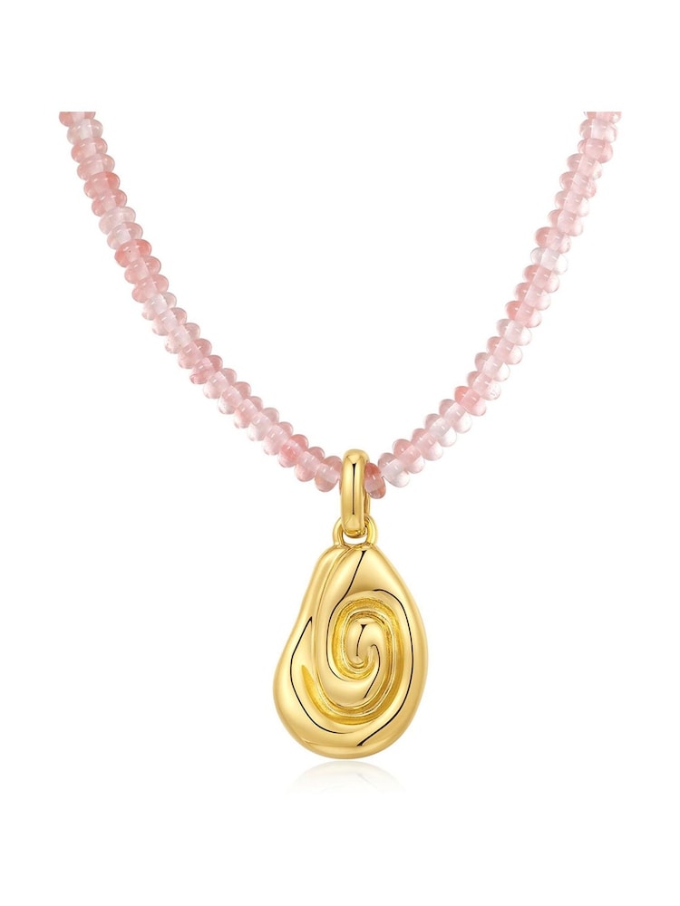 Luv Aj Gold Tone The Coquille Beaded Necklace - Image 1 of 3