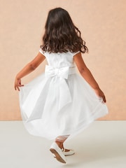 Lipsy White Lace Cap Sleeve Occasion Dress (2-5yrs) - Image 4 of 4