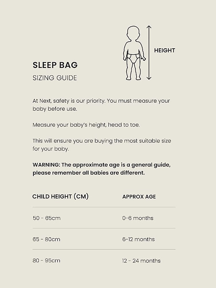 Lipsy Pink Baby 100% Cotton 2.5 Tog Sleep Bag (50-95mths) - Image 5 of 5