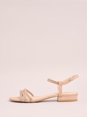 Friends Like These Pink Wide Fit Occasion Strappy Gem Sandals - Image 5 of 5