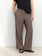Taupe Brown Maternity Work Trousers - Image 2 of 9