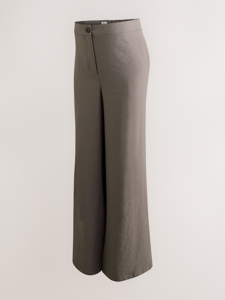 Taupe Brown Maternity Work Trousers - Image 7 of 9