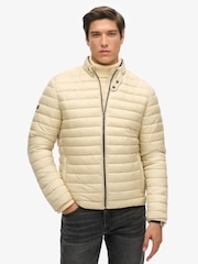 Superdry Nude 100% Cotton Lightweight Short Puffer Jacket - Image 3 of 5