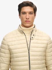 Superdry Nude 100% Cotton Lightweight Short Puffer Jacket - Image 4 of 5