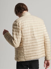 Superdry Nude 100% Cotton Lightweight Short Puffer Jacket - Image 5 of 5