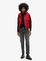 Superdry Red Everest Hooded Puffer 100% Cotton Gilet - Image 3 of 5